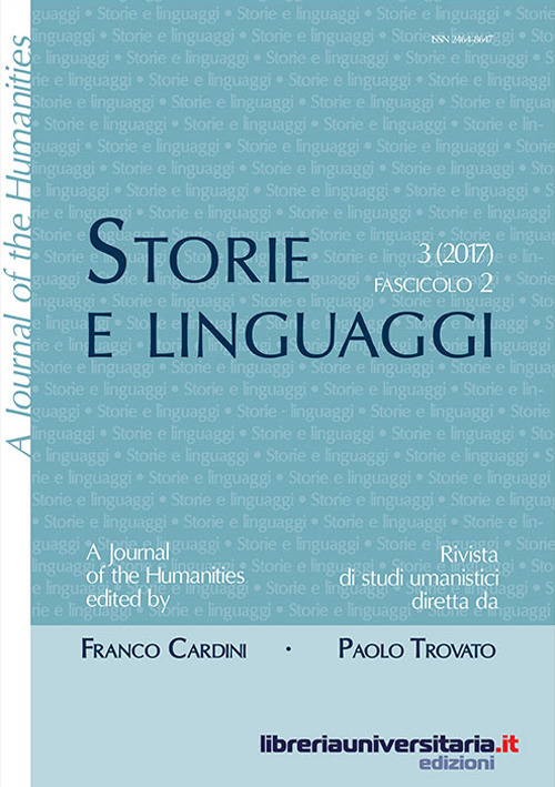 Storie e linguaggi. Rivista di studi umanistici. Ediz. italiana e inglese (2017). Vol. 3/2