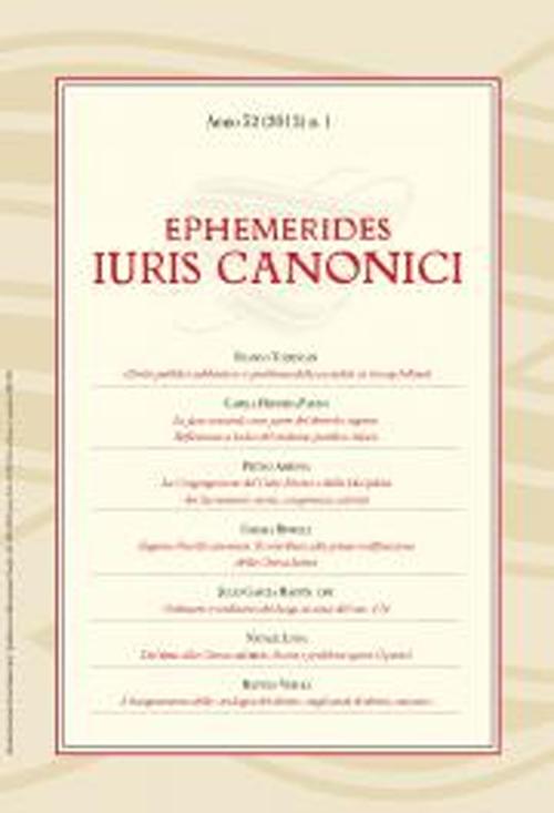 Ephemerides Iuris canonici (2012). Vol. 1