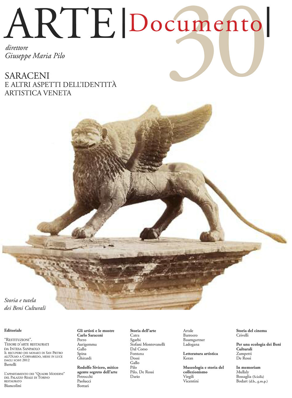 Arte. Documento. Rivista e collezione di storia e tutela dei beni culturali. Vol. 30: Saraceni e altri aspetti dell'identità artistica veneta