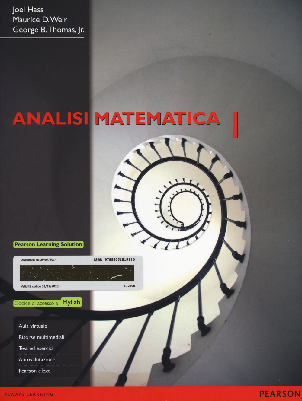 Analisi matematica 1. Ediz. MyLab. Con eText. Con aggiornamento online. Vol. 1: Funzioni di una variabile