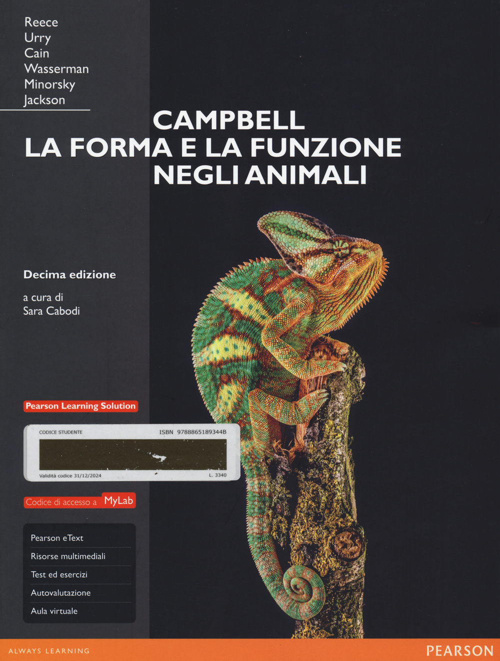 Campbell. La forma e la funzione negli animali. Ediz. mylab. Con espansione online