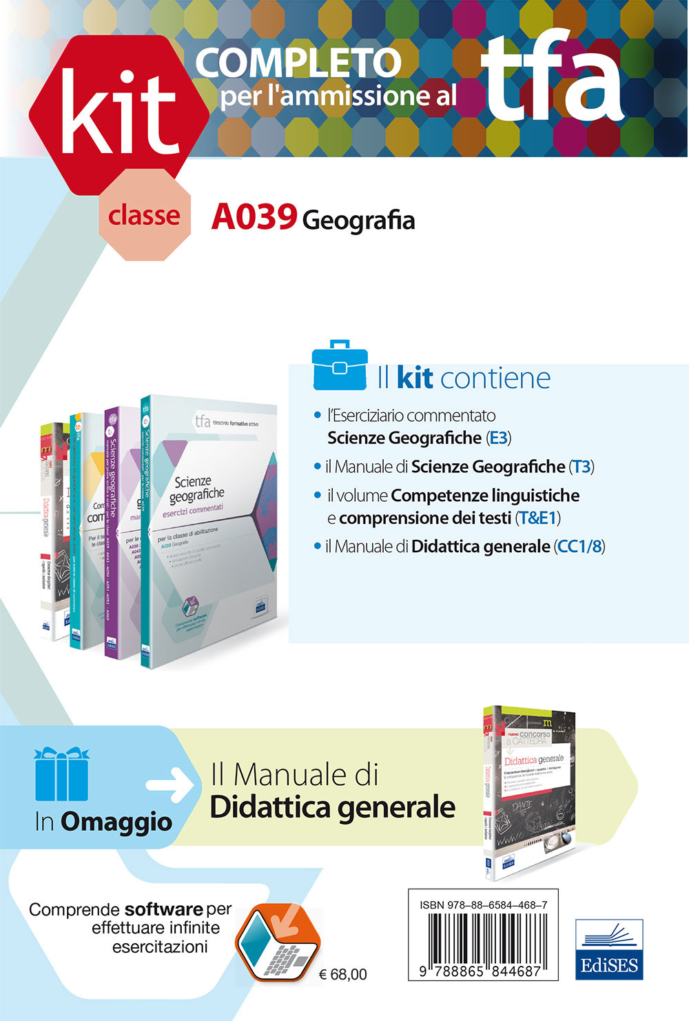 TFA. Classe A039 per prove scritte e orali. Manuali di teoria ed esercizi di geografia. Kit completo. Con software di simulazione