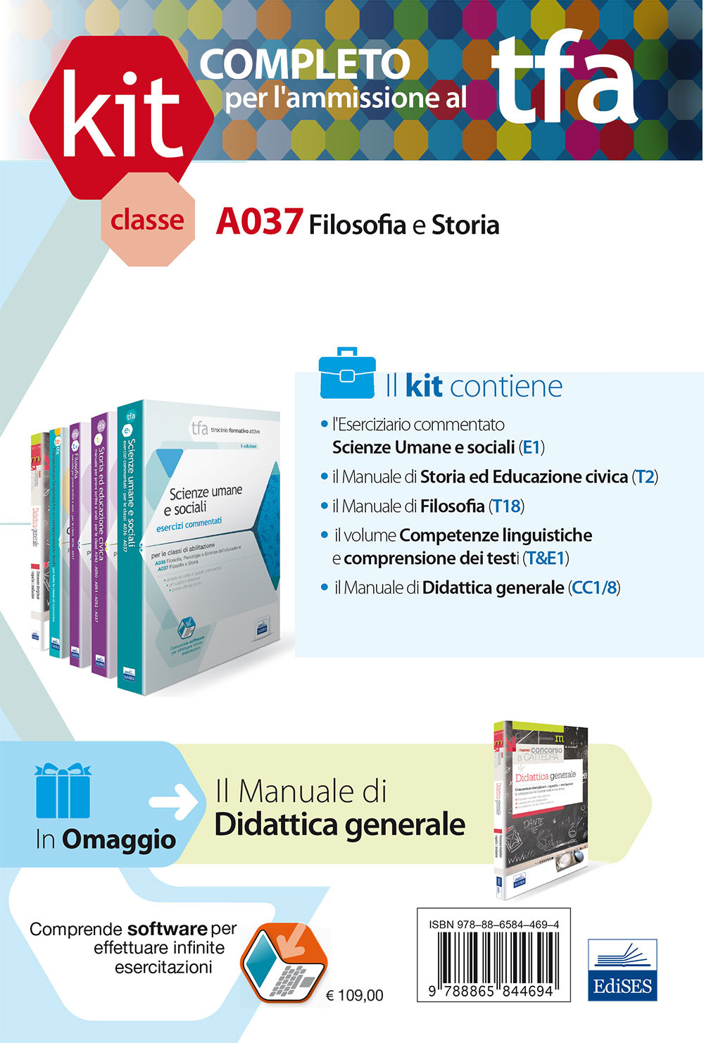 TFA. Classe A037 per prove scritte e orali. Manuale di teoria ed esercizi di filosofia e storia. Kit completo. Con software di simulazione