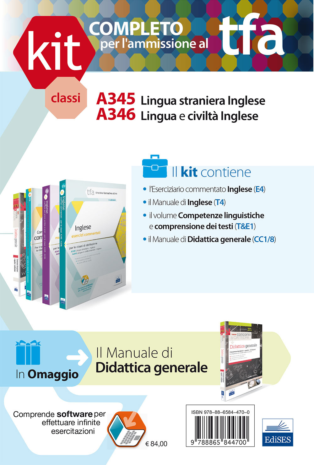 TFA. Classi A345-A346 per prove scritte e orali. Manuale di teoria ed esercizi di lingua e cultura inglese. Kit completo. Con software di simulazione