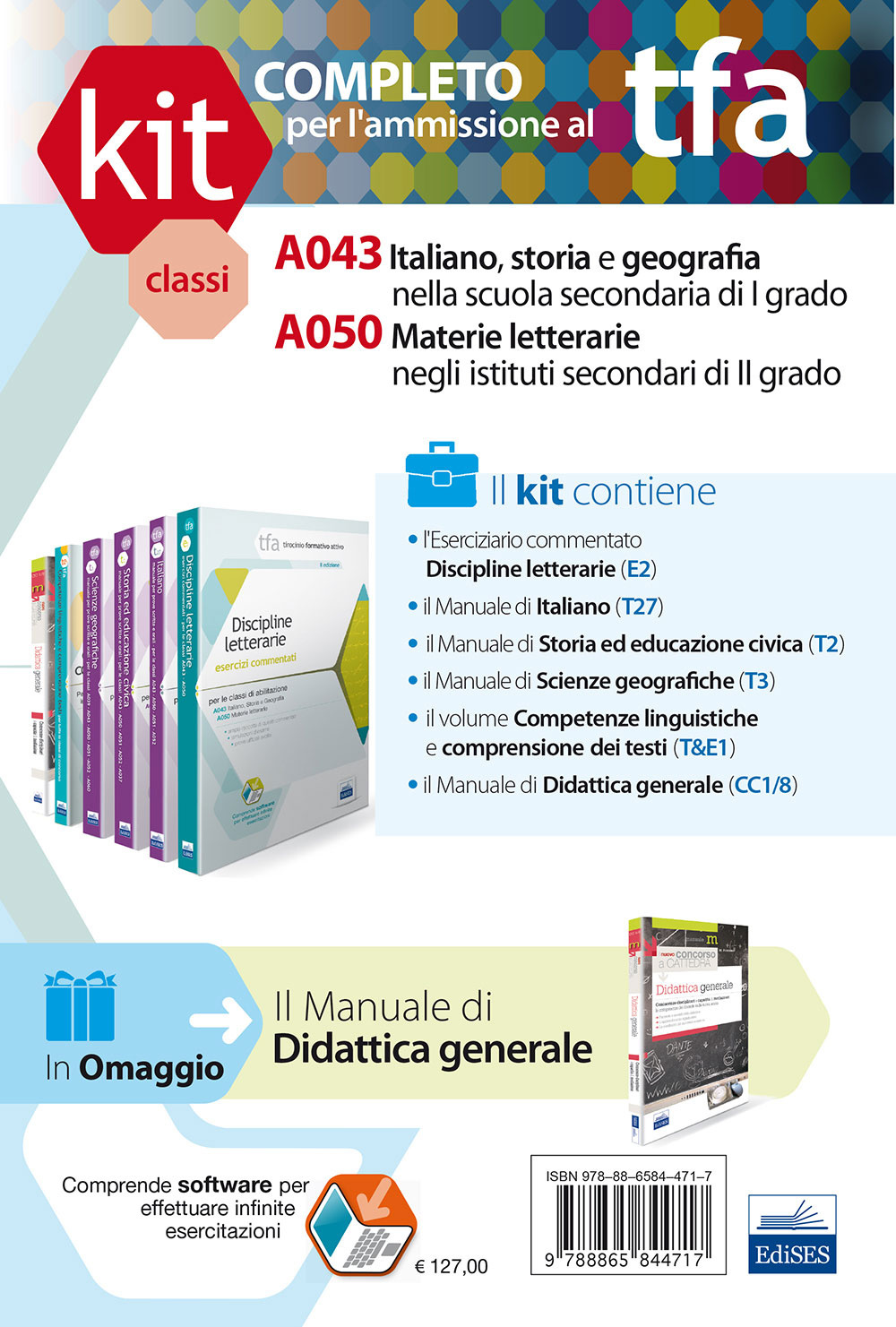 TFA. Classi A043-A050 per prove scritte e orali. Manuale di teoria ed esercizi. Italiano, storia... nella scuola media... Kit completo. Con software di simulazione