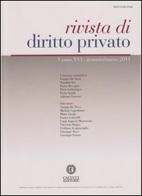 Rivista di diritto privato (2011). Vol. 1