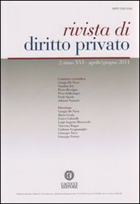 Rivista di diritto privato (2011). Vol. 2