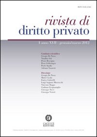 Rivista di diritto privato (2012). Vol. 1