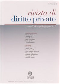 Rivista di diritto privato (2012). Vol. 2