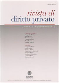 Rivista di diritto privato (2012). Vol. 3