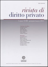 Rivista di diritto privato (2013). Vol. 1