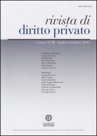 Rivista di diritto privato (2013). Vol. 3