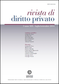 Rivista di diritto privato (2014). Vol. 3