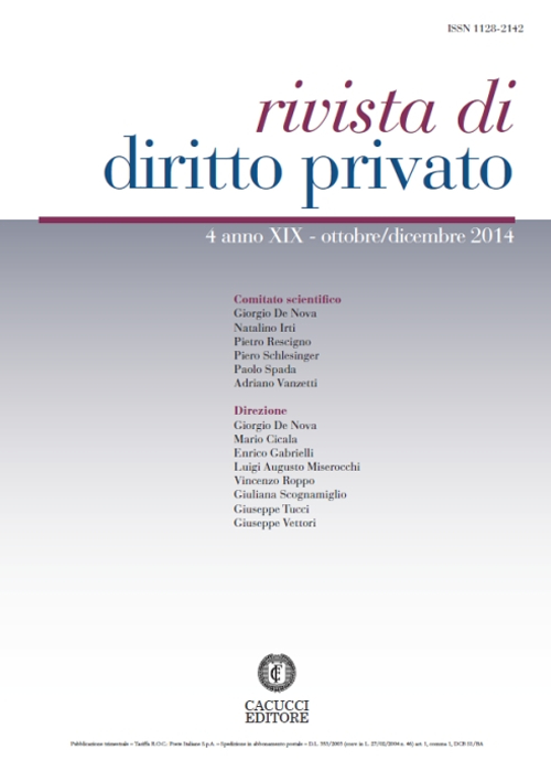 Rivista di diritto privato (2014). Vol. 4