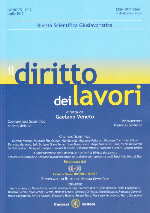 Il diritto dei lavori (2015). Vol. 2