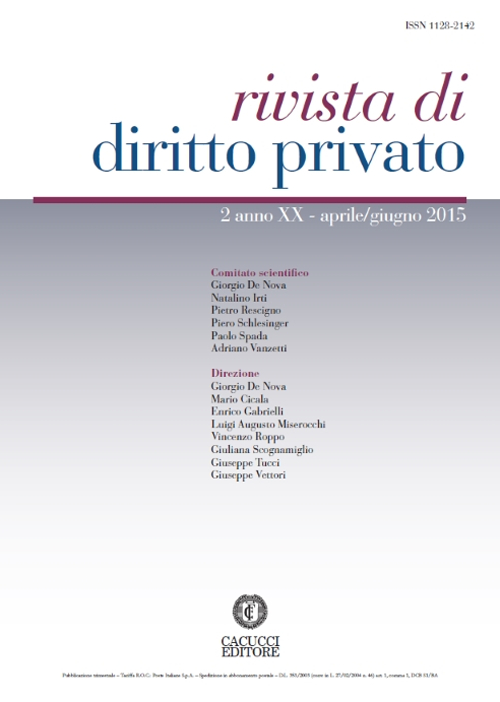 Rivista di diritto privato (2015). Vol. 2