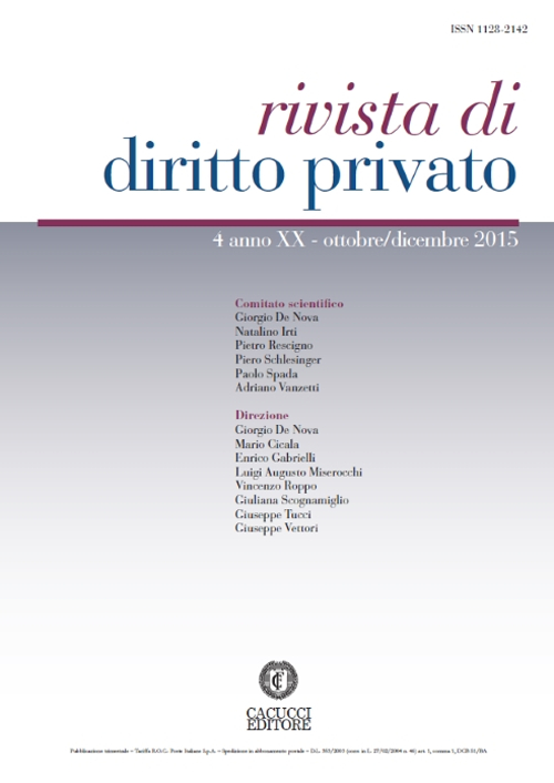 Rivista di diritto privato (2015). Vol. 4