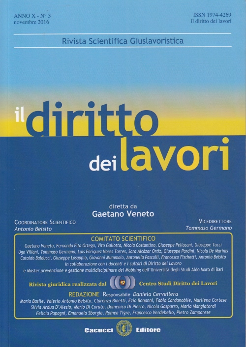 Il diritto dei lavori (2016). Vol. 3