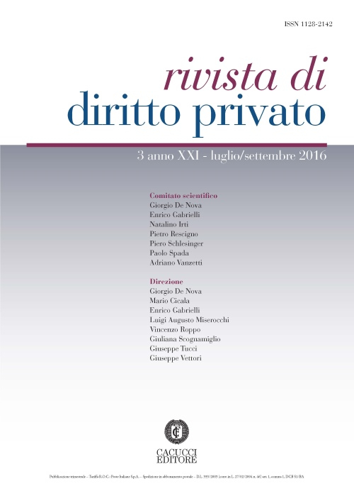 Rivista di diritto privato (2016). Vol. 3