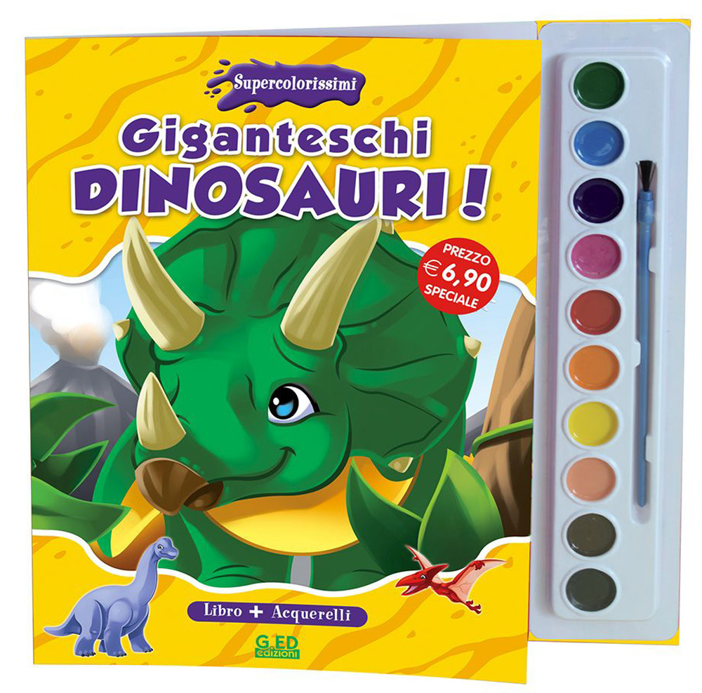 Giganteschi dinosauri! Supercolorissimi. Ediz. illustrata. Con gadget