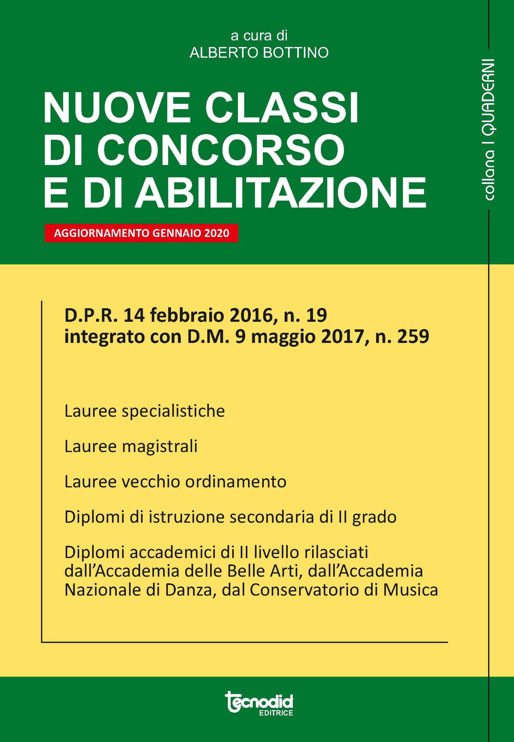 Nuove classi di concorso