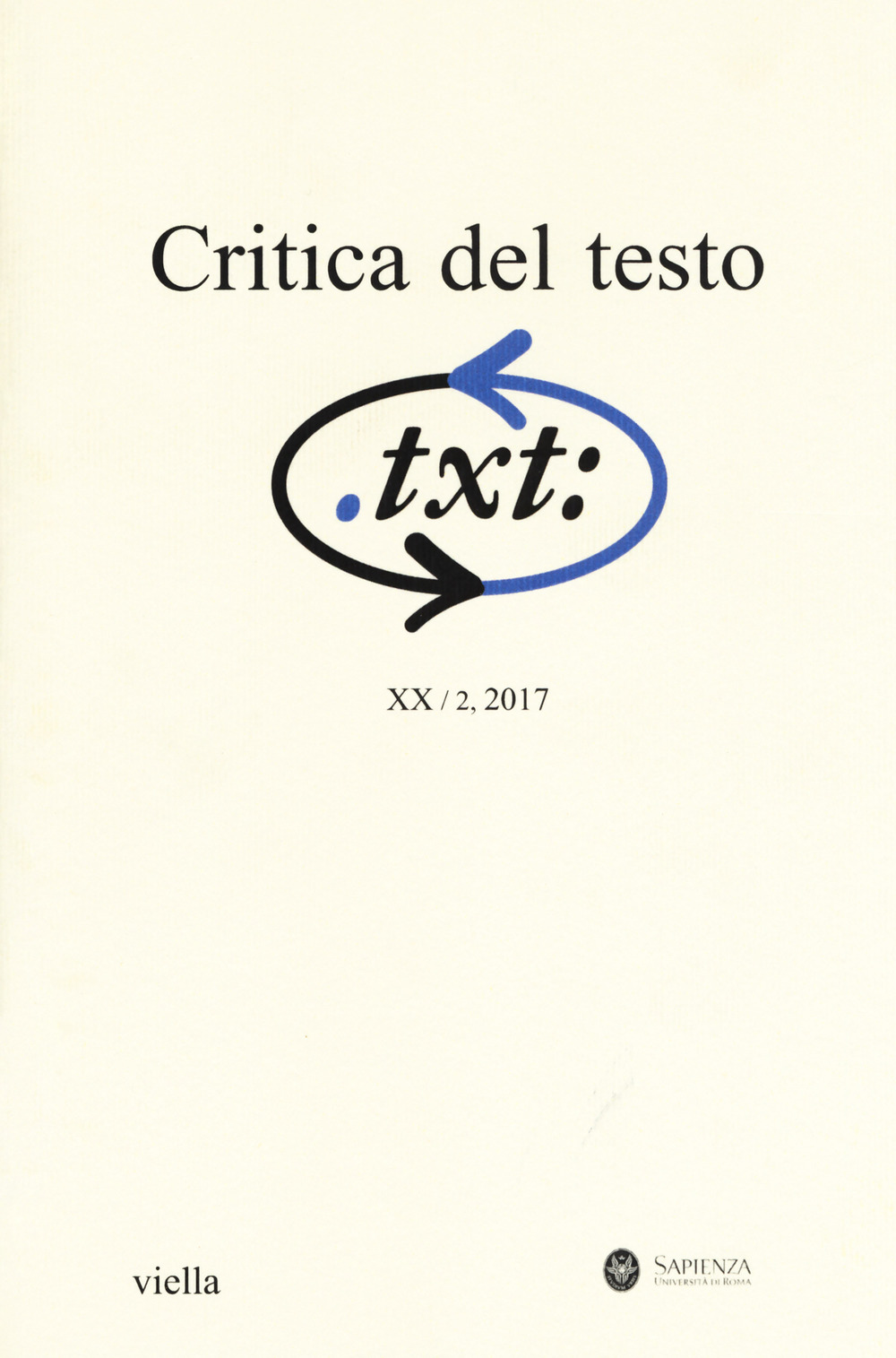 Critica del testo (2017). Vol. 20/2