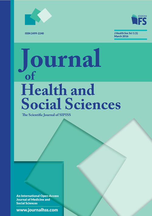 Journal of health and social sciences (2016). Vol. 1: March