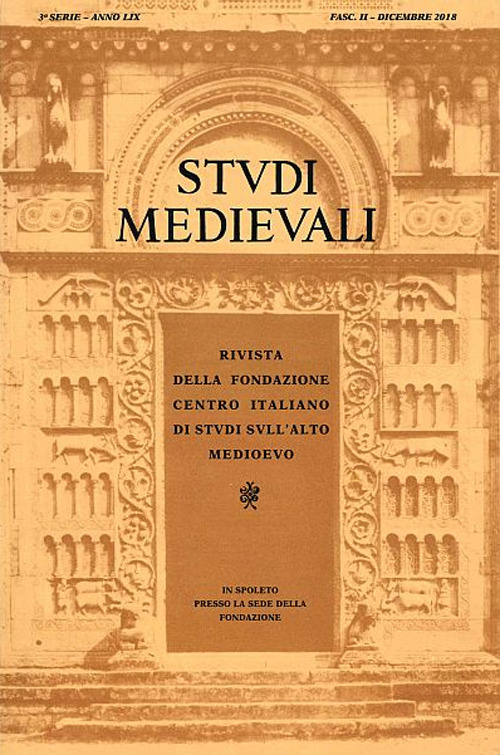 Studi medievali (2018). Vol. 59/1: Giugno