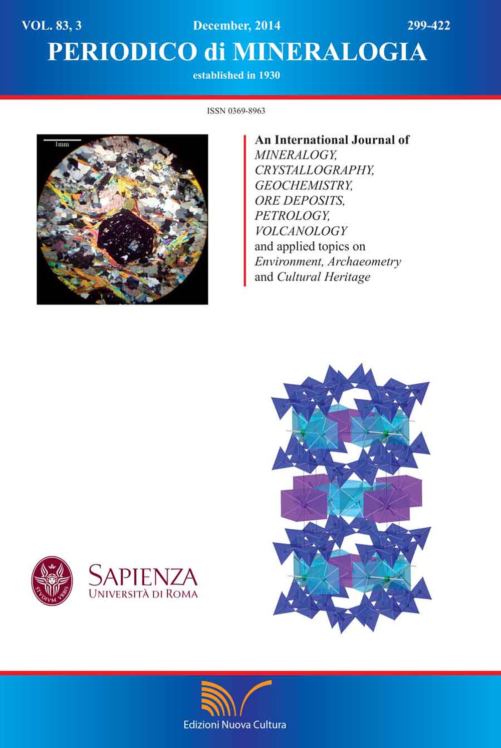 Periodico di mineralogia. Ediz. inglese (2014). Vol. 83/3