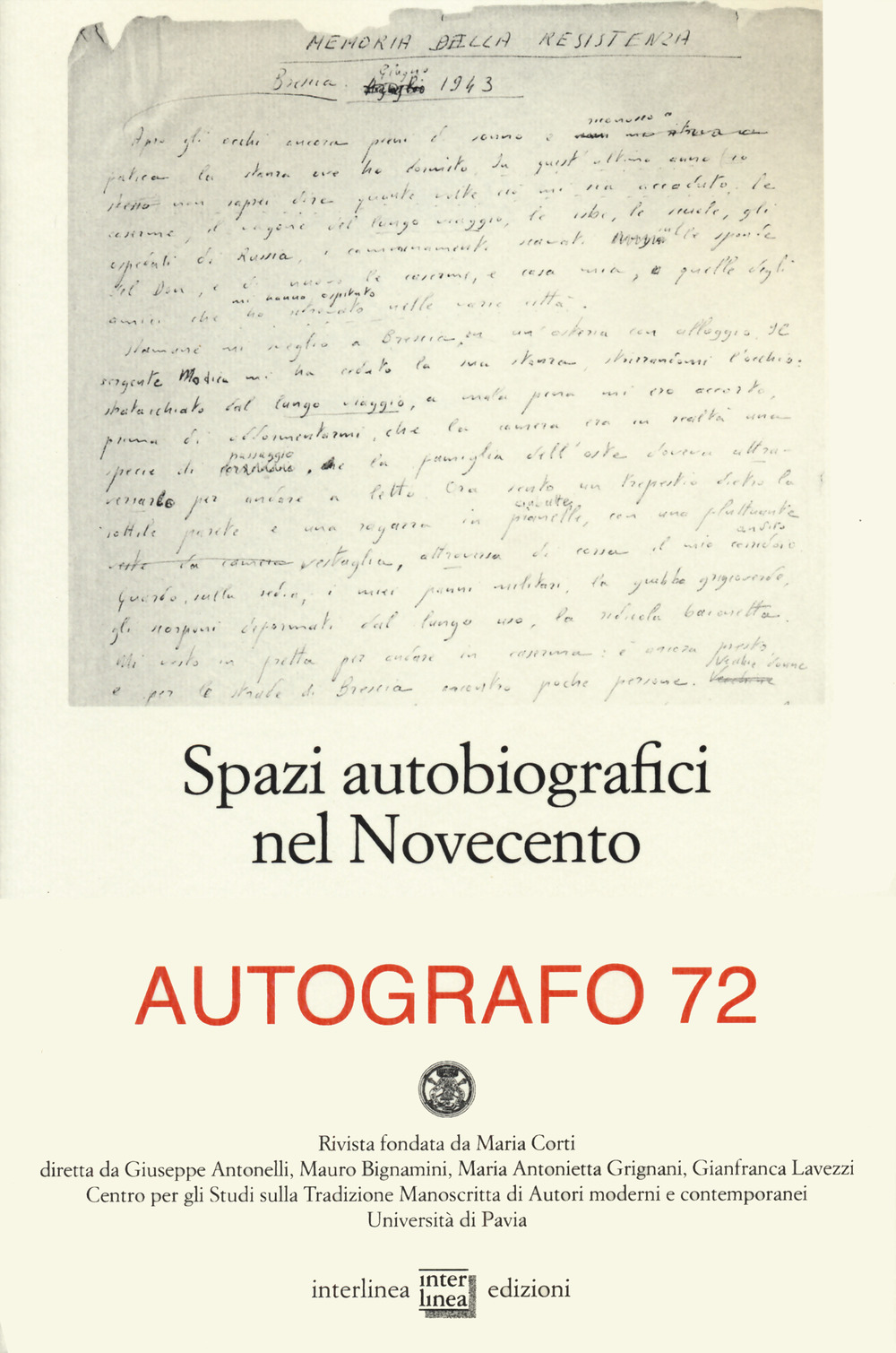 Spazi autobiografici nel '900