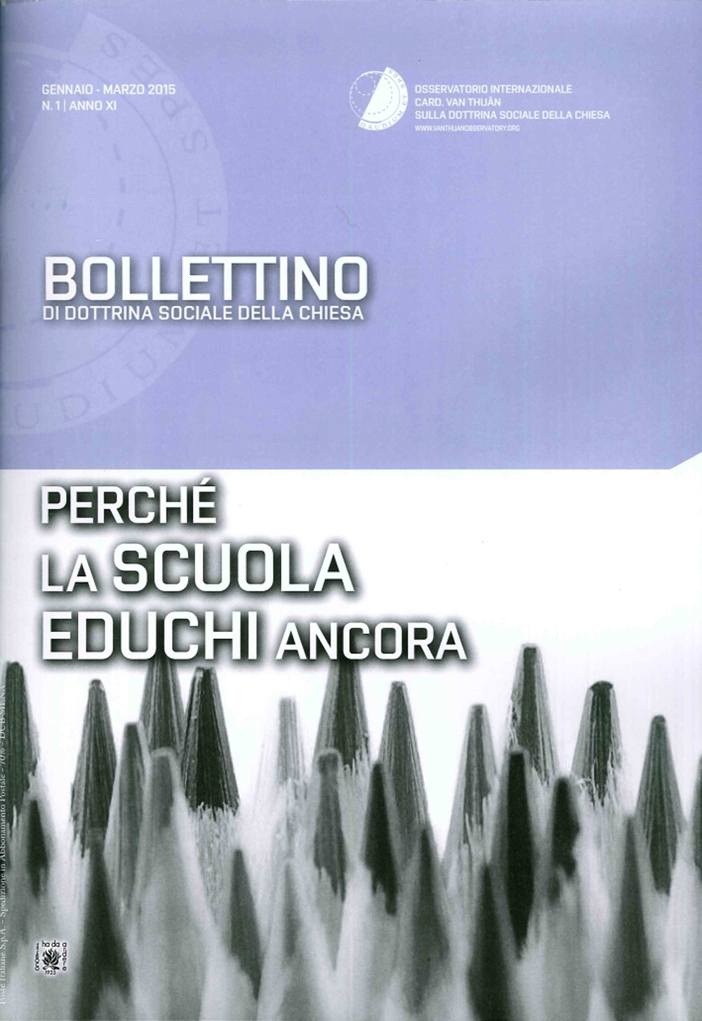 Bollettino di dottrina sociale della chiesa (2015). Vol. 1