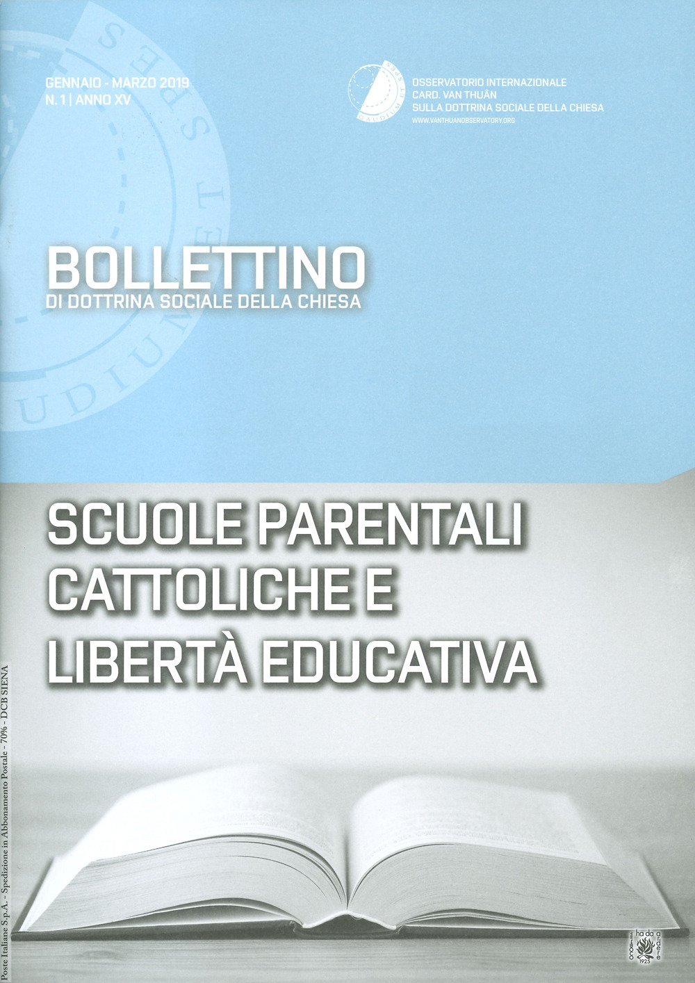 Bollettino di dottrina sociale della Chiesa (2019). Vol. 1