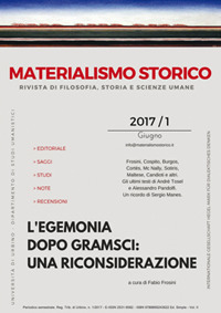 Materialismo storico. Rivista di filosofia, storia e scienze umane (2017). Vol. 1: L' egemonia dopo Gramsci: una riconsiderazione