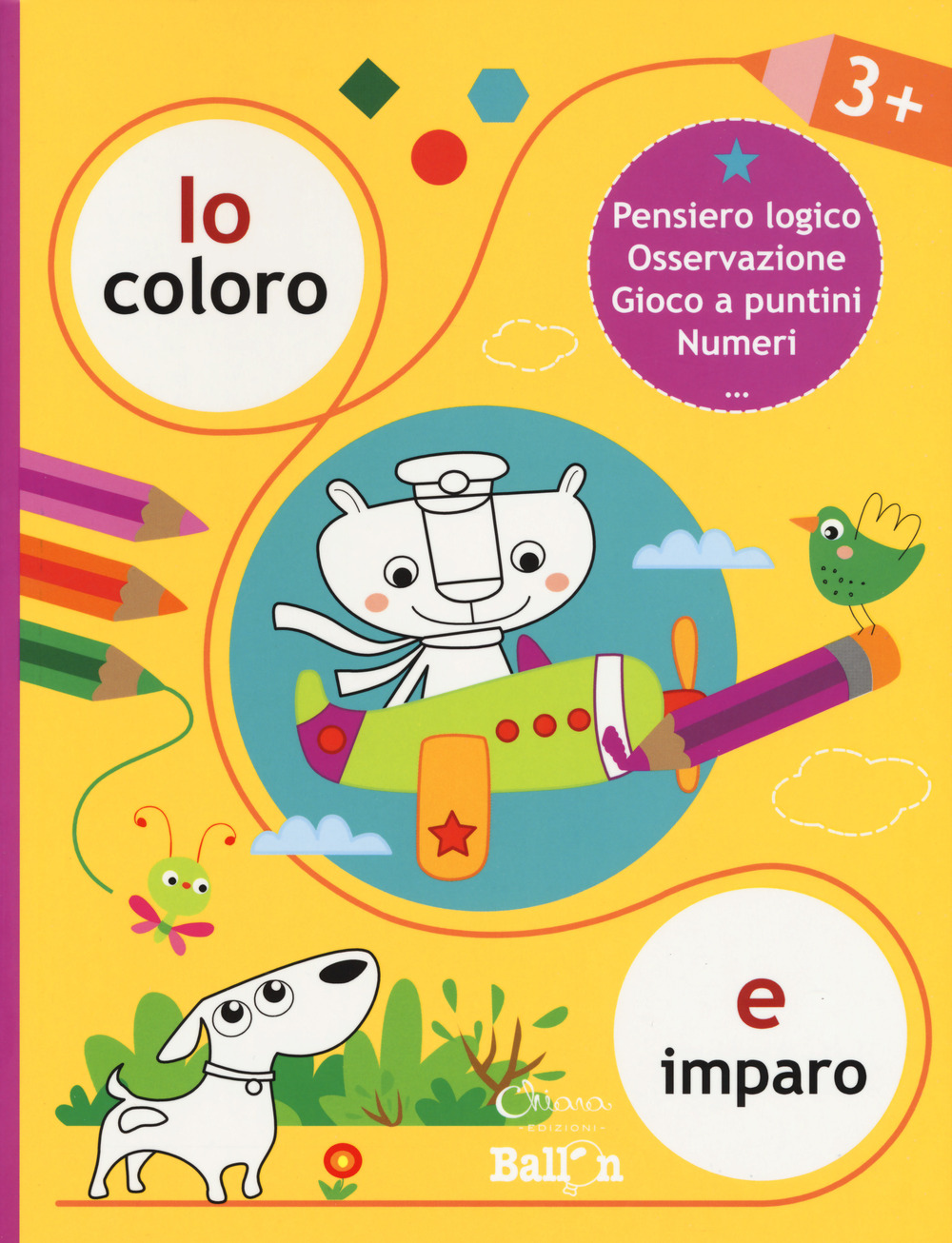 Io coloro e imparo 3+. Pensiero logico. Osservazione. Gioco a puntini. Numeri. Ediz. a colori