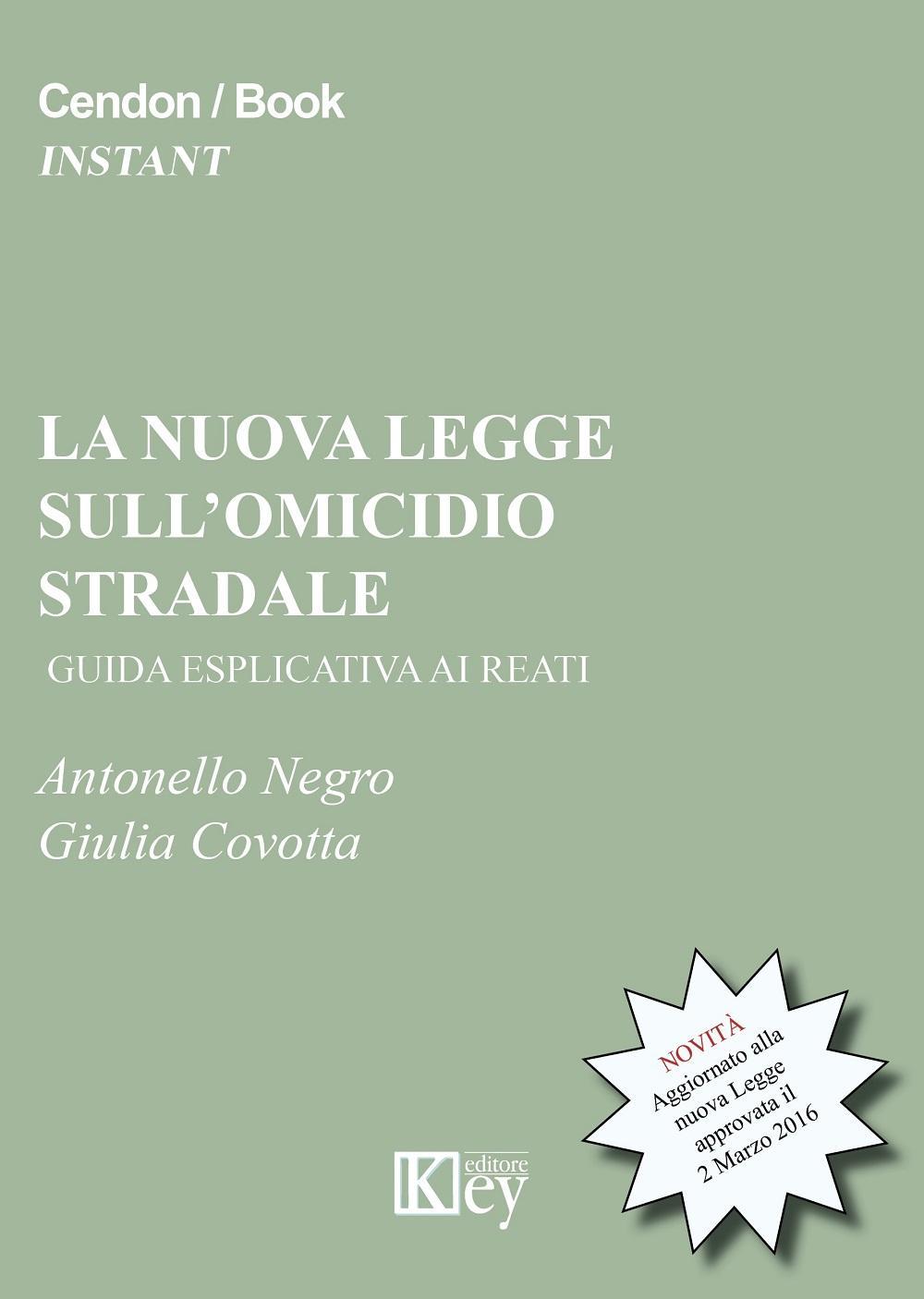 La nuova legge sull'omicidio stradale. Guida esplicativa ai reati