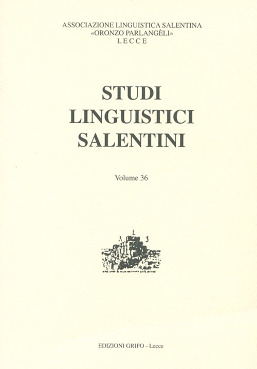 Studi linguistici salentini. Vol. 36