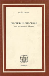 Proprietà e operazioni. Teorie non estensionali delle classi