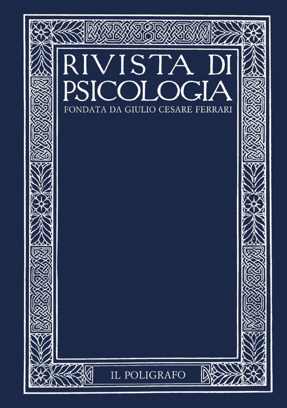 Rivista di psicologia (1989). Vol. 2: Maggio-agosto