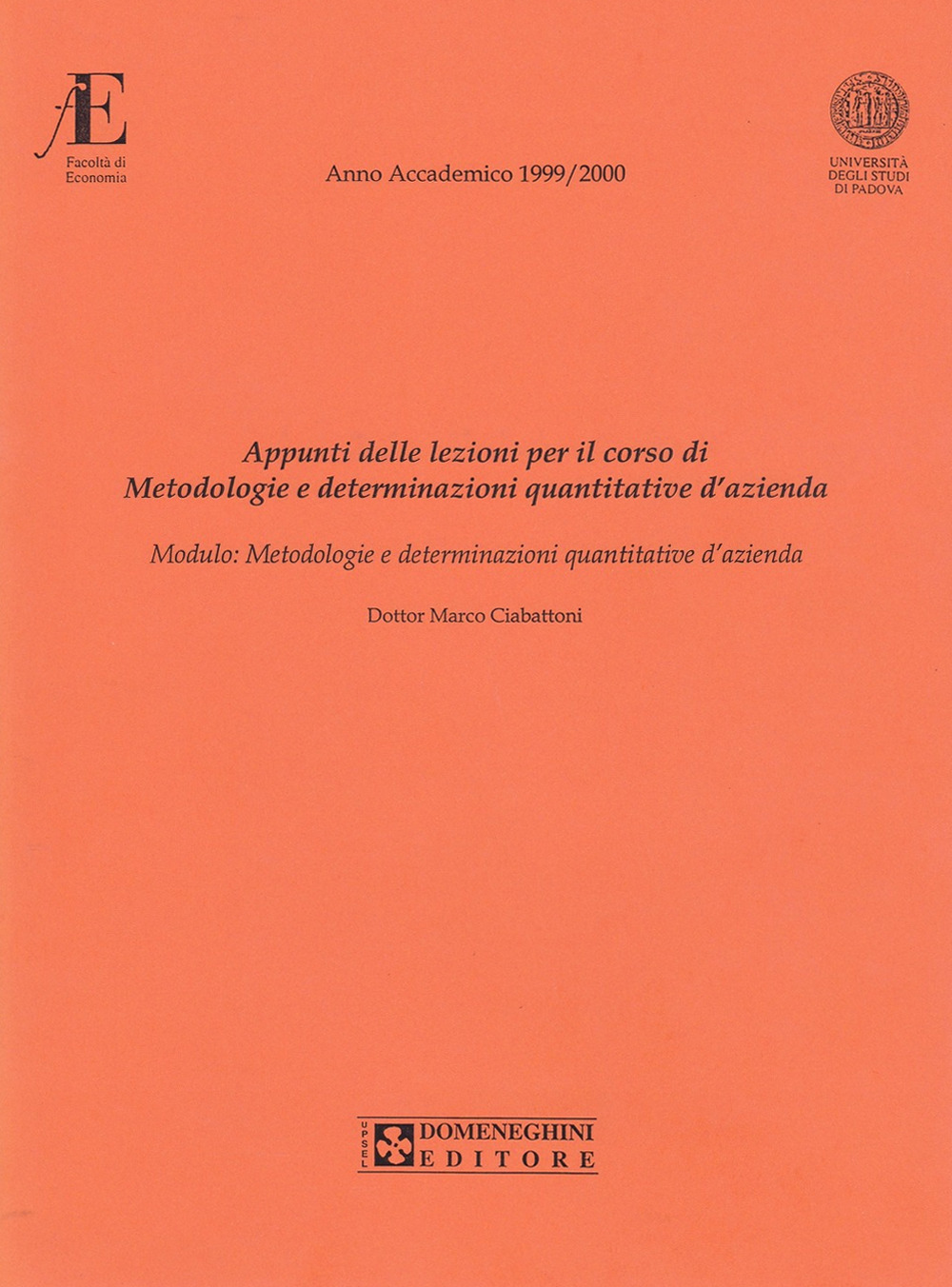 Metodologia e determinazioni quantitative d'azienda