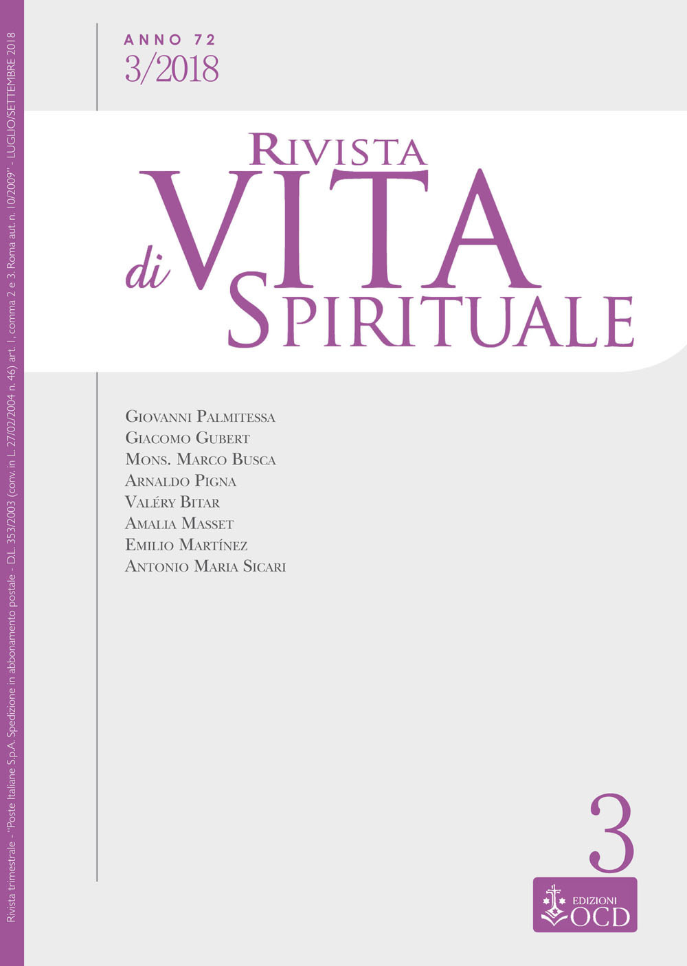 Rivista di vita spirituale (2018). Vol. 3