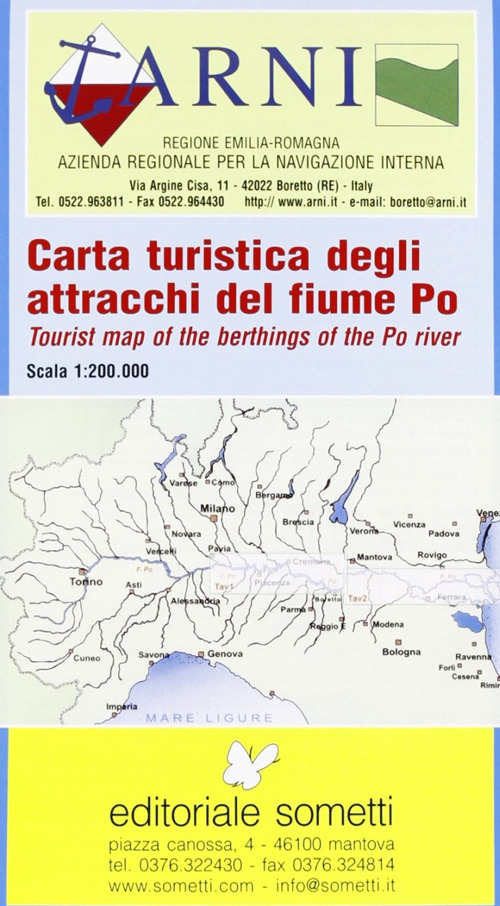 Carta turistica degli attracchi del fiume Po