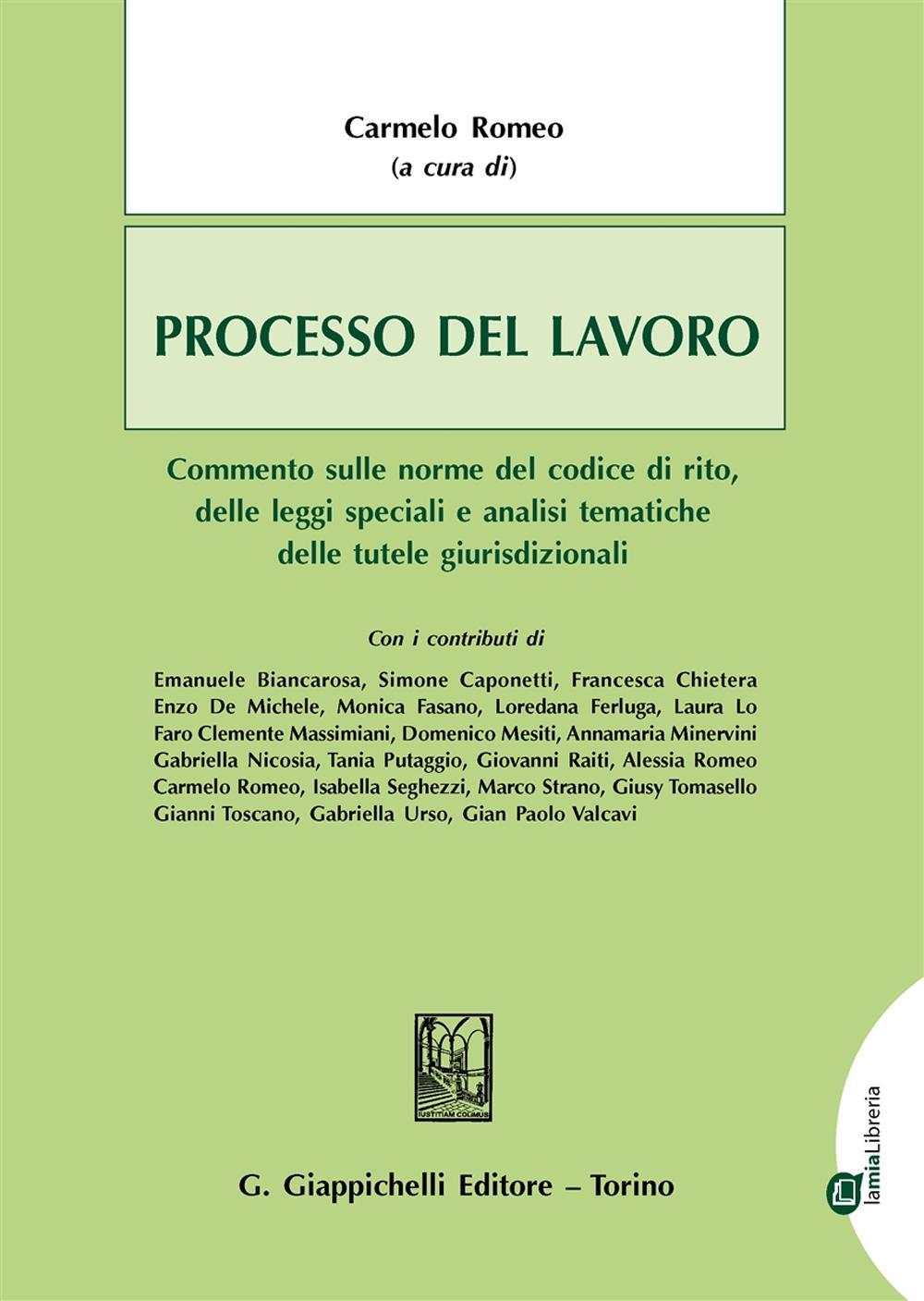 Processo del lavoro. Commento sulle norme del codice di rito, delle leggi speciali e analisi tematiche delle tutele giurisdizionali. Con aggiornamento online