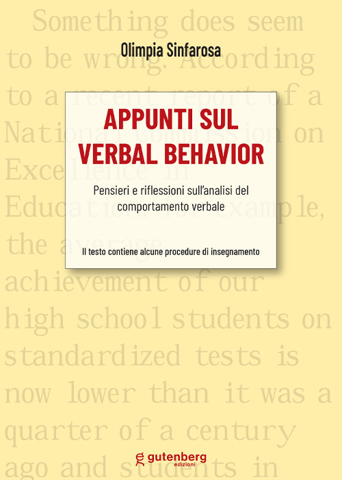 Appunti sul verbal behavior. Pensieri e riflessioni sull'analisi del comportamento verbale