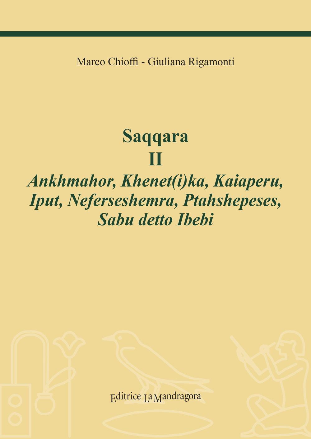 Saqqara. Vol. 2: Ankhmahor, Khenet(i)ka, Kaiaperu, Iput, Neferseshemra, Ptahshepeses, Sabu Ibebi