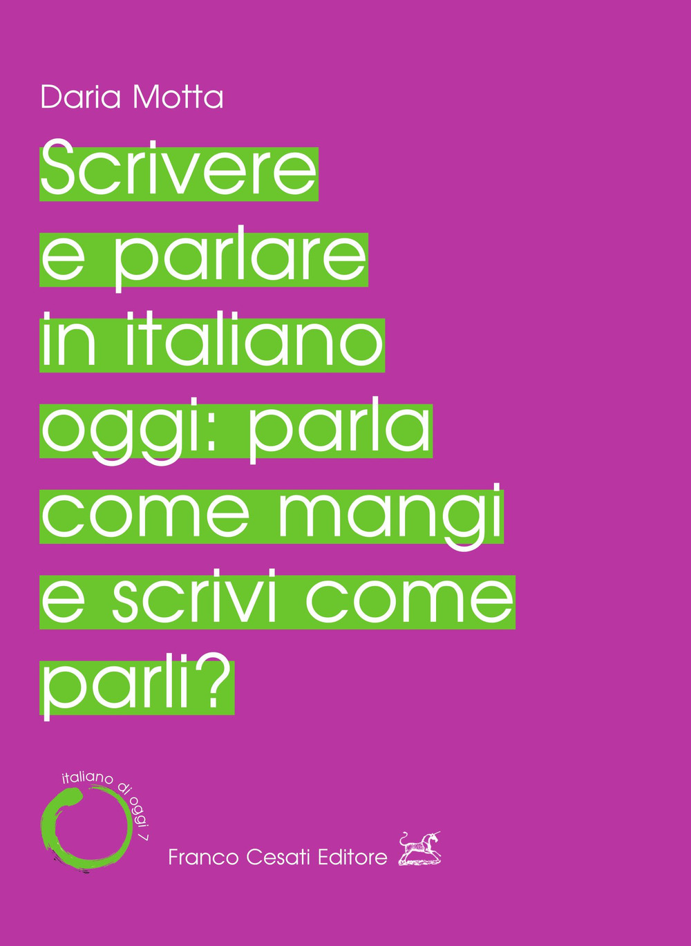 Scrivere e parlare in italiano oggi: parla come mangi e scrivi come parli?