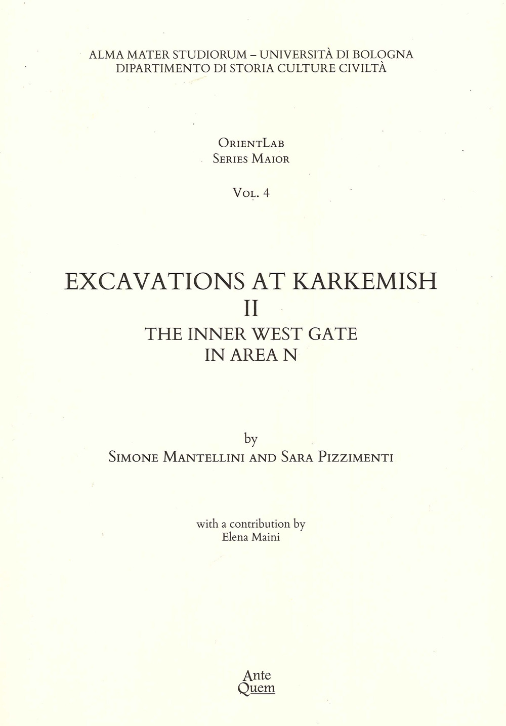 Excavations at Karkemish. Vol. 2: The inner west gate in area N