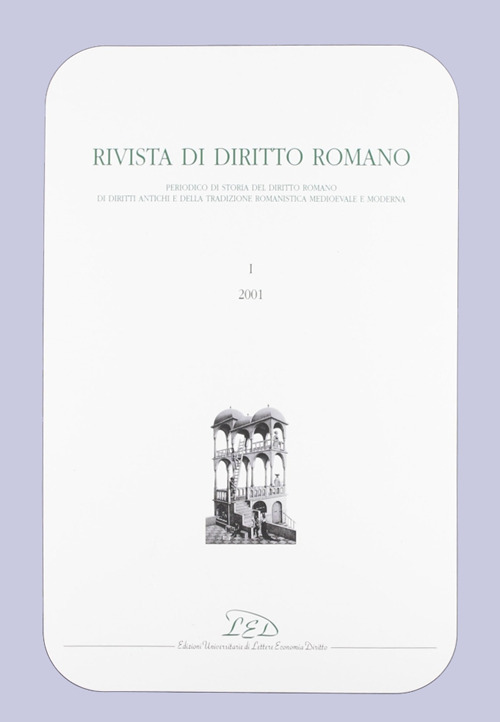 Rivista di diritto romano (2001). Vol. 1: Basilicorum libri LX tomus I (libri I-XII)