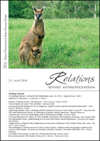 Relations. Beyond anthropocentrism (2014). Vol. 2/1: Minding animals part 1