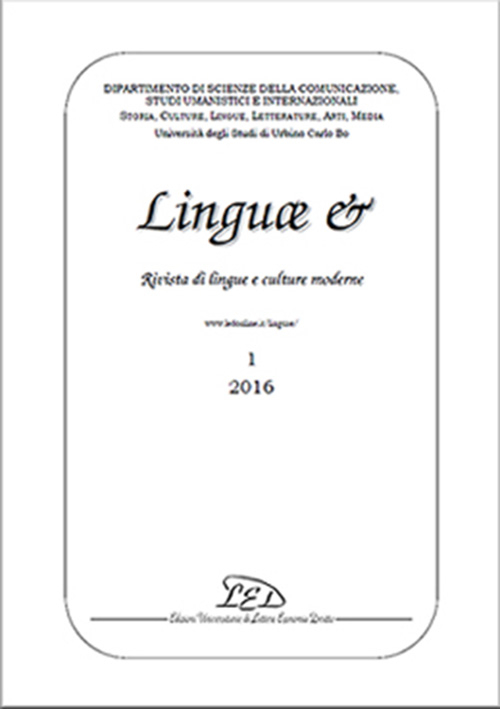 Linguæ &. Rivista di lingue e culture moderne (2016). Ediz. italiana, inglese e spagnola. Vol. 1