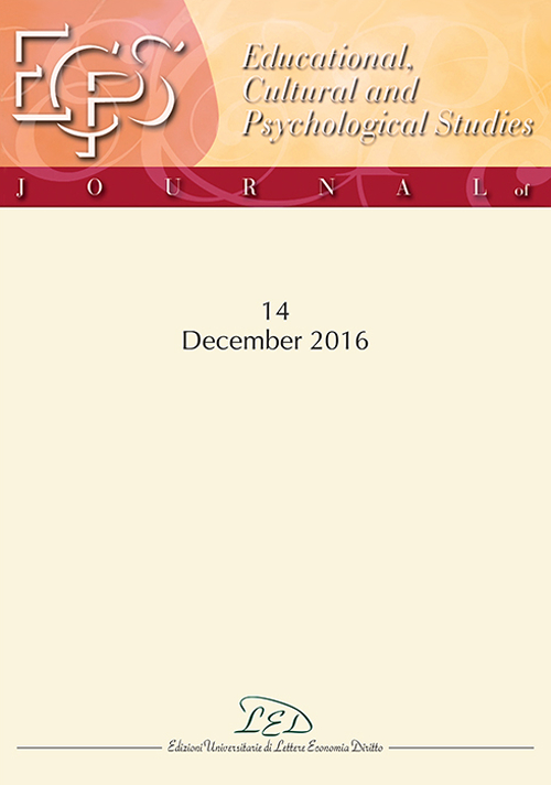 Journal of educational, cultural and psychological studies (ECPS Journal). Ediz. italiana e inglese (2016). Vol. 14